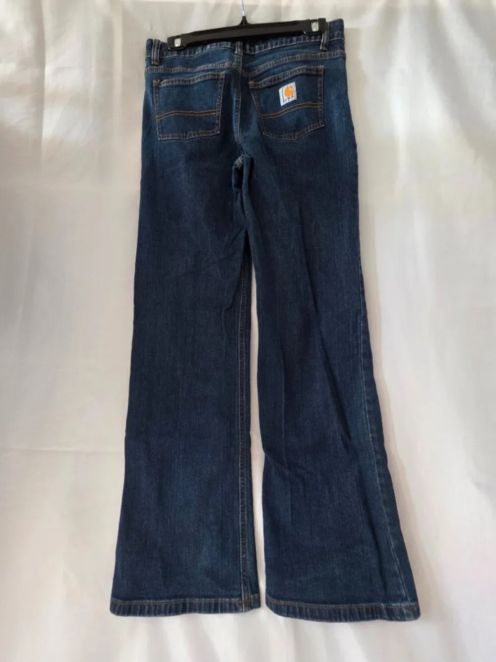 Carhartt Girls Size 16 Blue Denim Jeans BD8374-B, Adjustable Waistband
